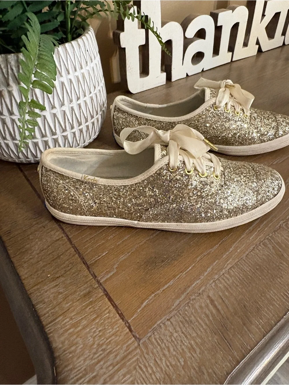 Keds X Kate Spade New York Champion Glitter Sneakers Size 6